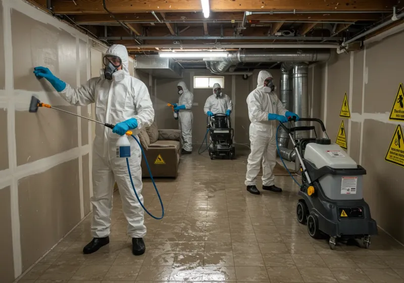 Basement Moisture Removal and Structural Drying process in Lincoln County, NM